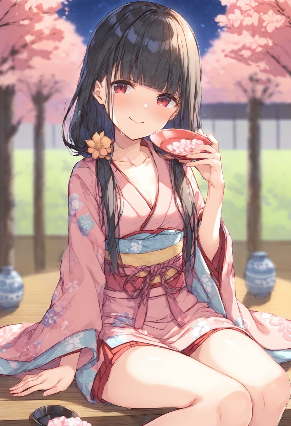 ぱっつんの美少女のAIイラスト(5枚目)