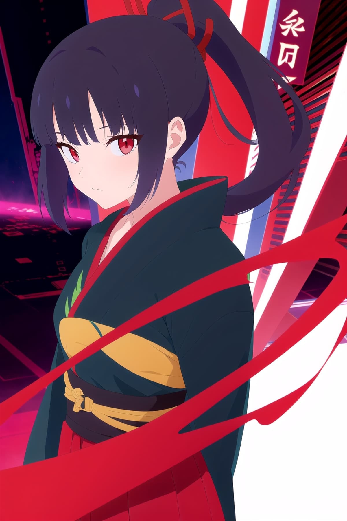 ポニーテールのAIイラスト(3枚目)