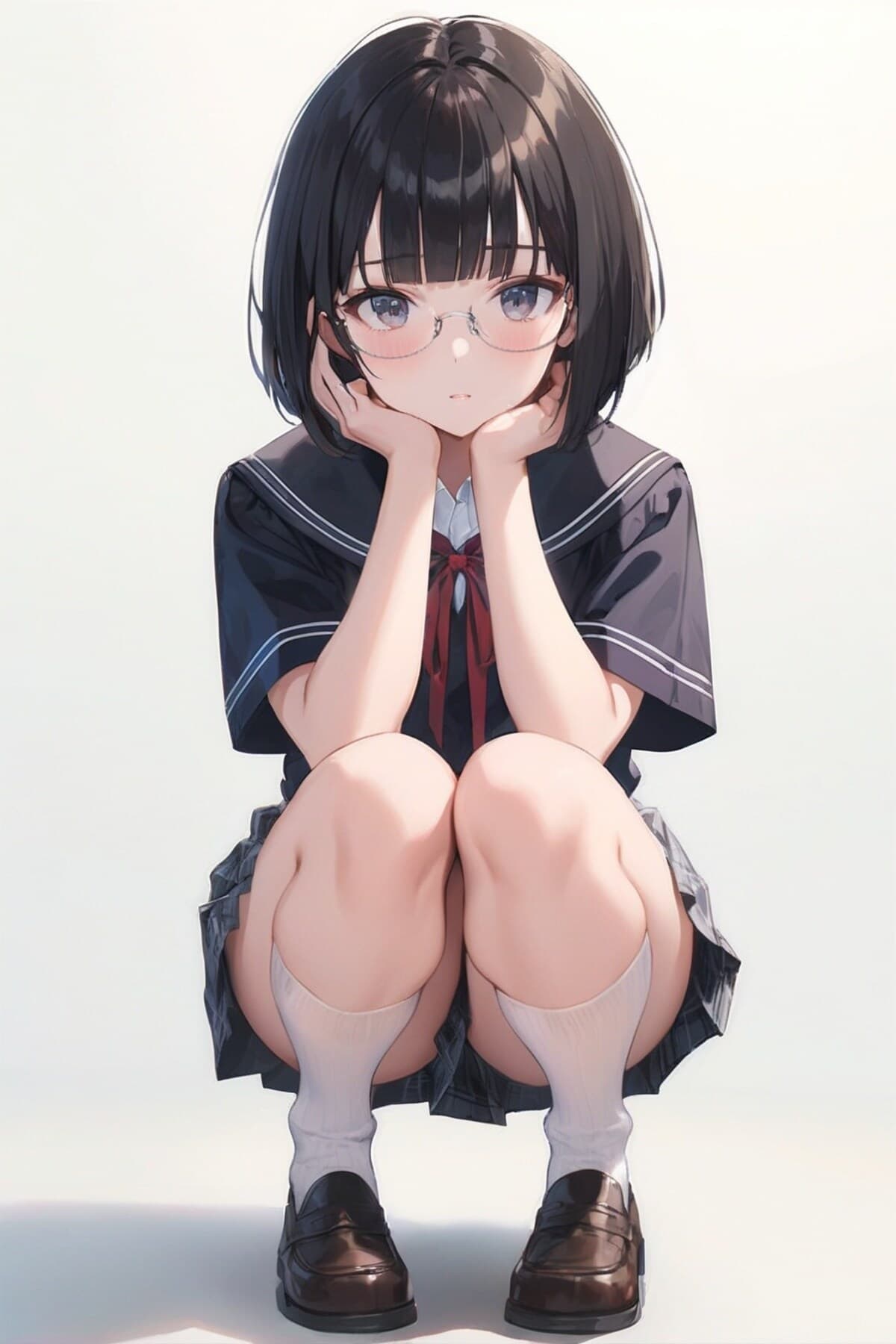 黒髪×おかっぱのAIイラスト(3枚目)