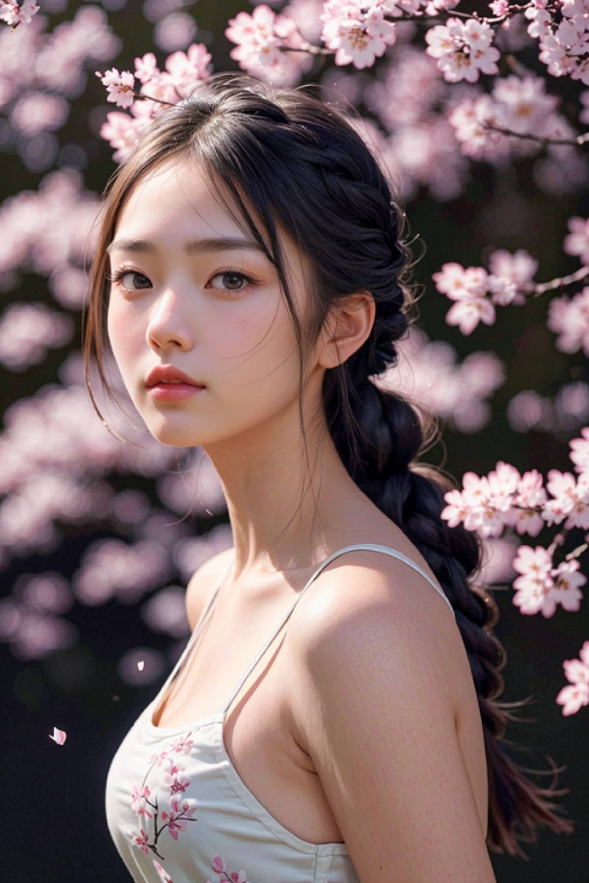 黒髪美女のAIグラビア(1枚目)