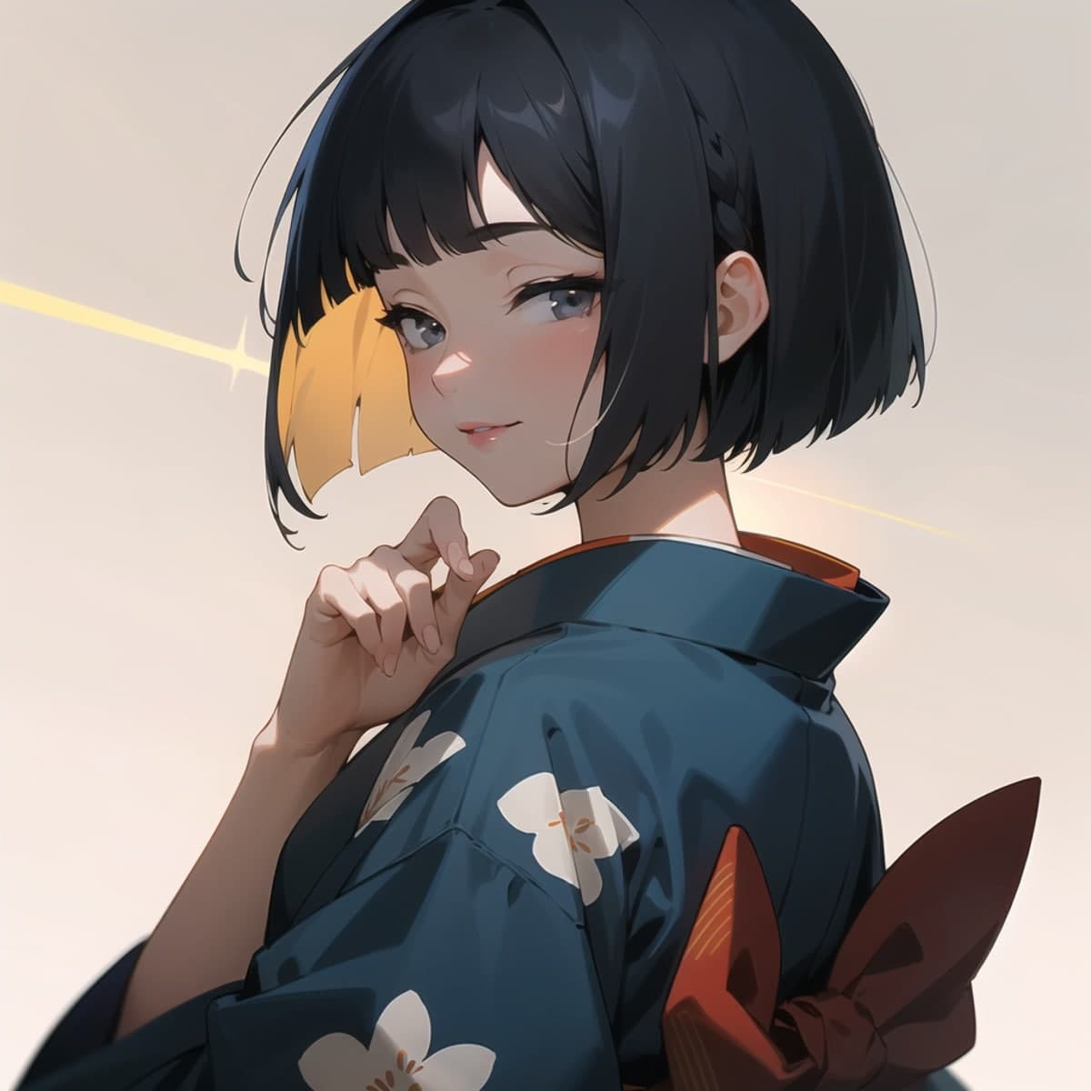 前髪が特徴的なAIイラスト(2枚目)