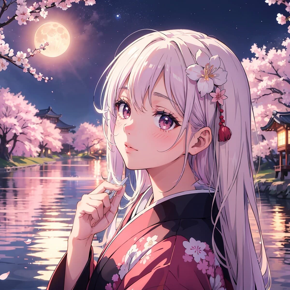 花見のAIイラスト(7枚目)