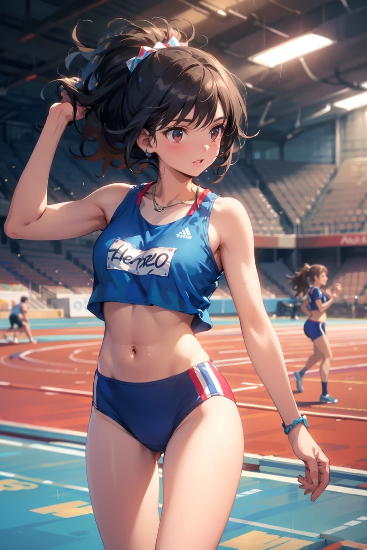 陸上競技×美少女のAIイラスト(2枚目)