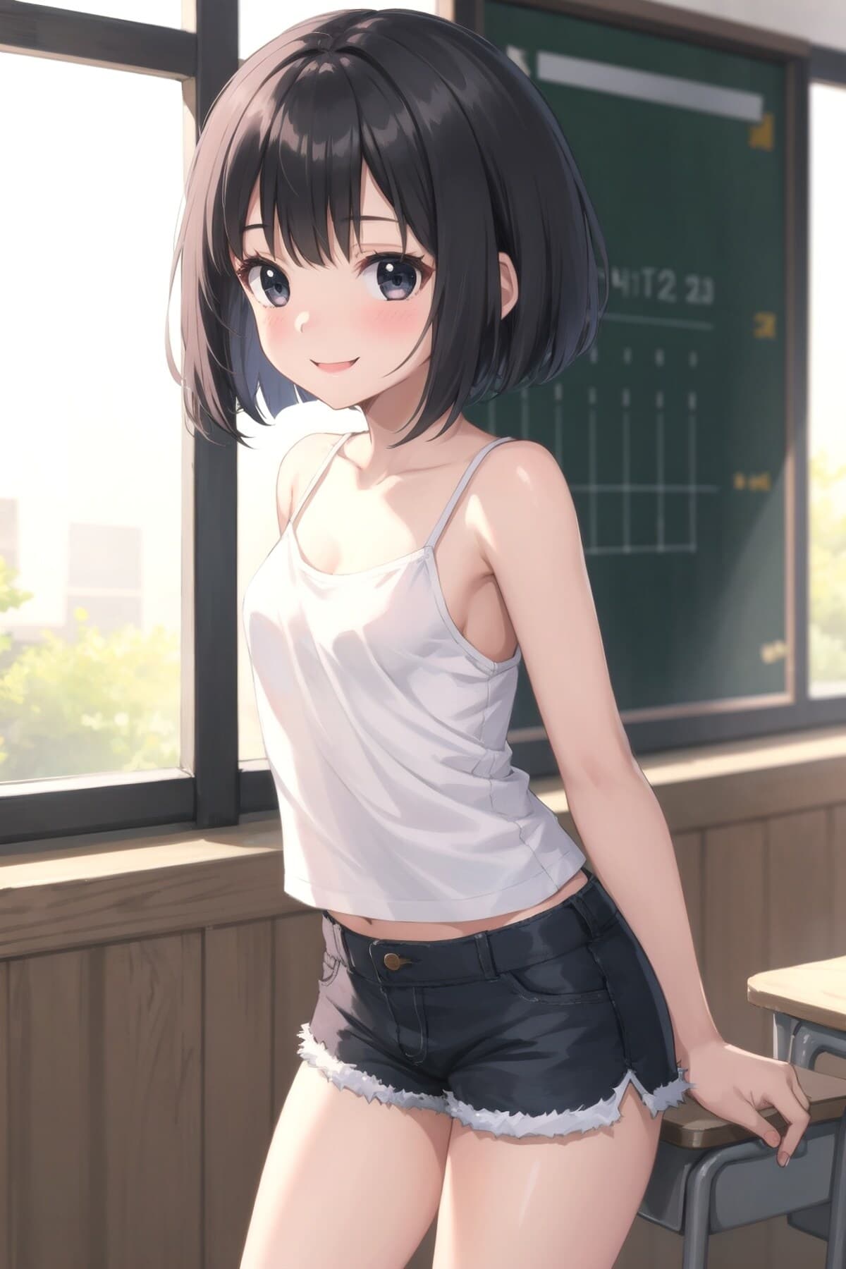 黒髪×おかっぱのAIイラスト(1枚目)