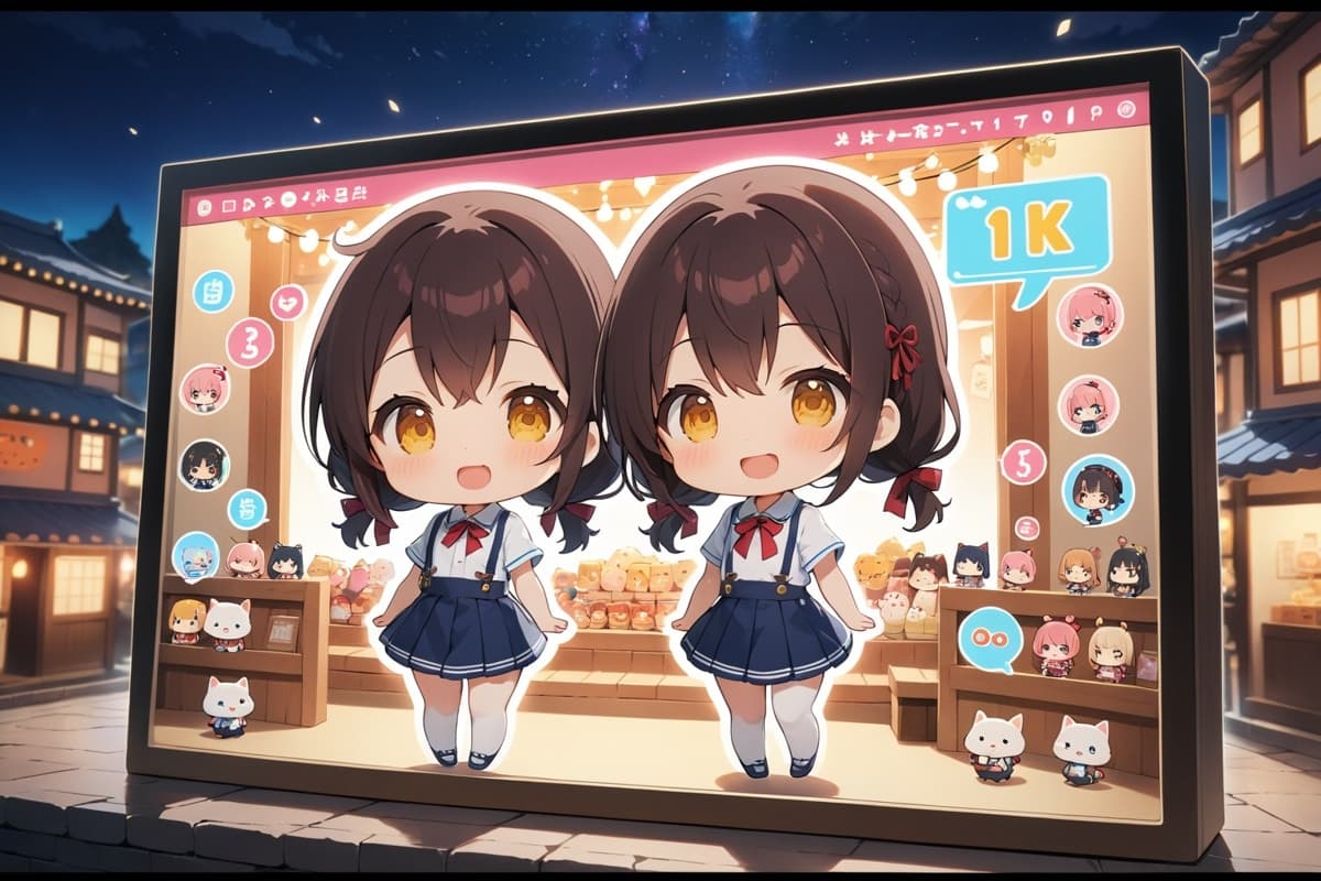 ちびキャラのAIイラスト(5枚目)