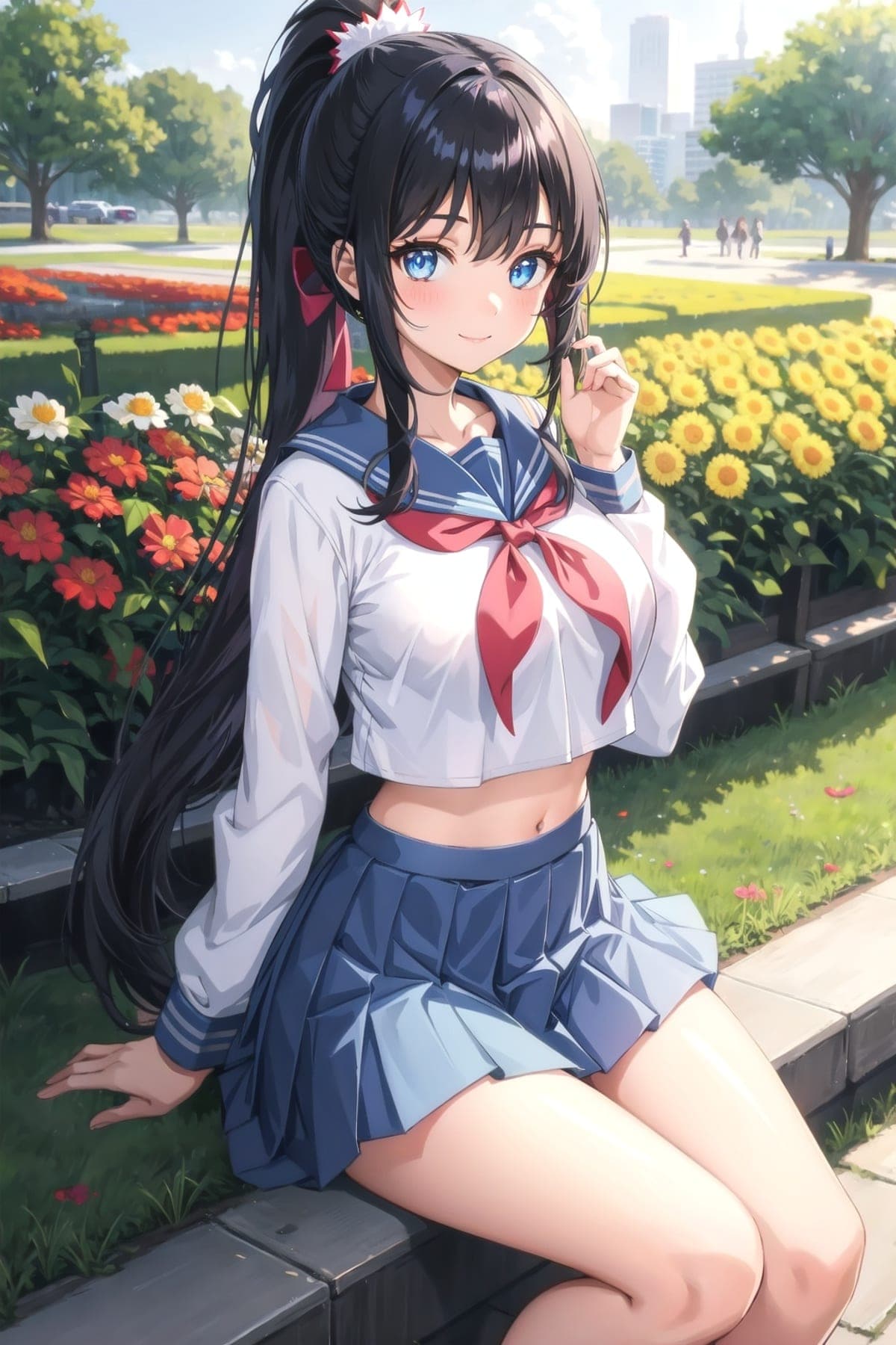 ポニーテールのAIイラスト(4枚目)