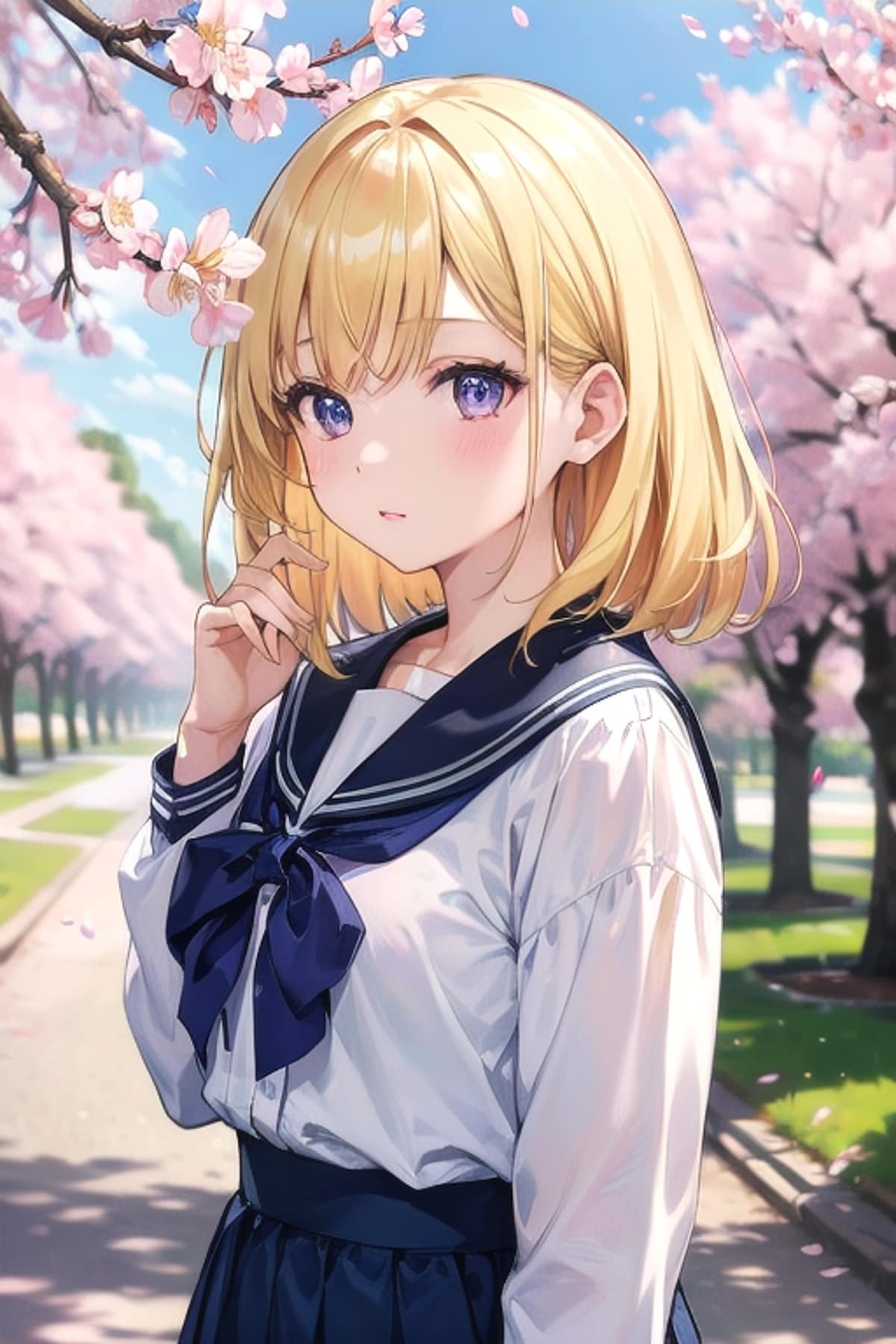 制服姿の美少女AIイラスト(5枚目)