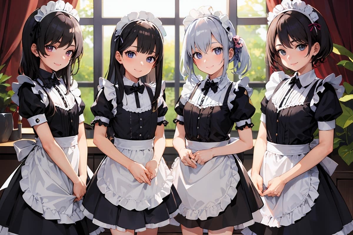 複数人の美少女AIイラスト(3枚目)