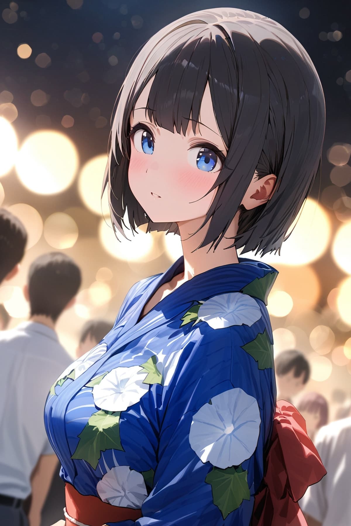 黒髪×おかっぱのAIイラスト(5枚目)