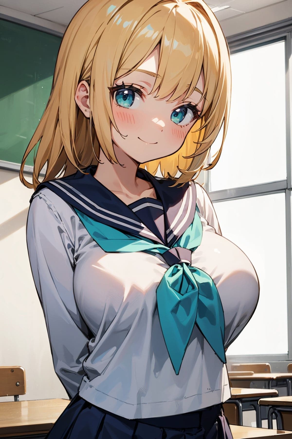 前髪が特徴的なAIイラスト(5枚目)