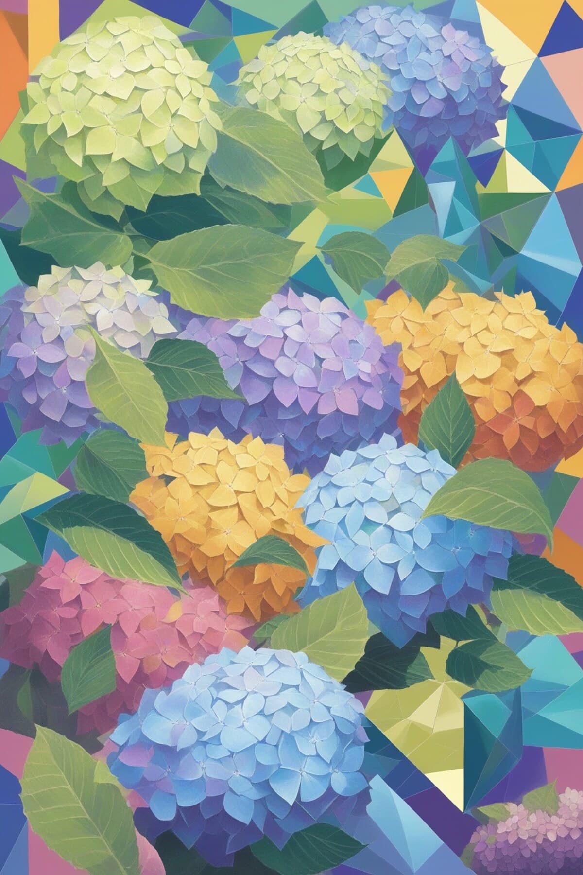 紫陽花(あじさい)AIイラスト(1枚目)
