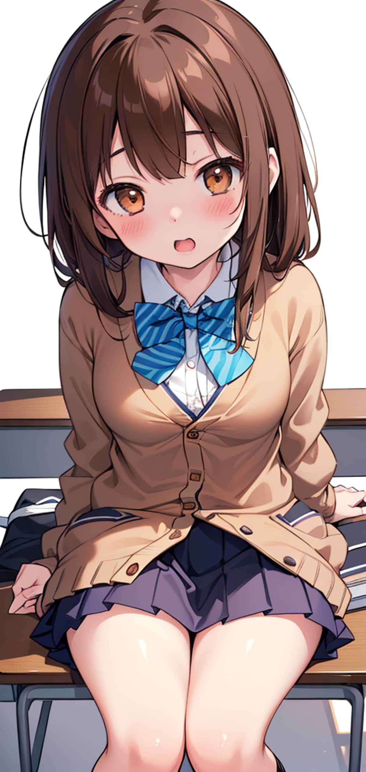 制服姿の美少女AIイラスト(4枚目)