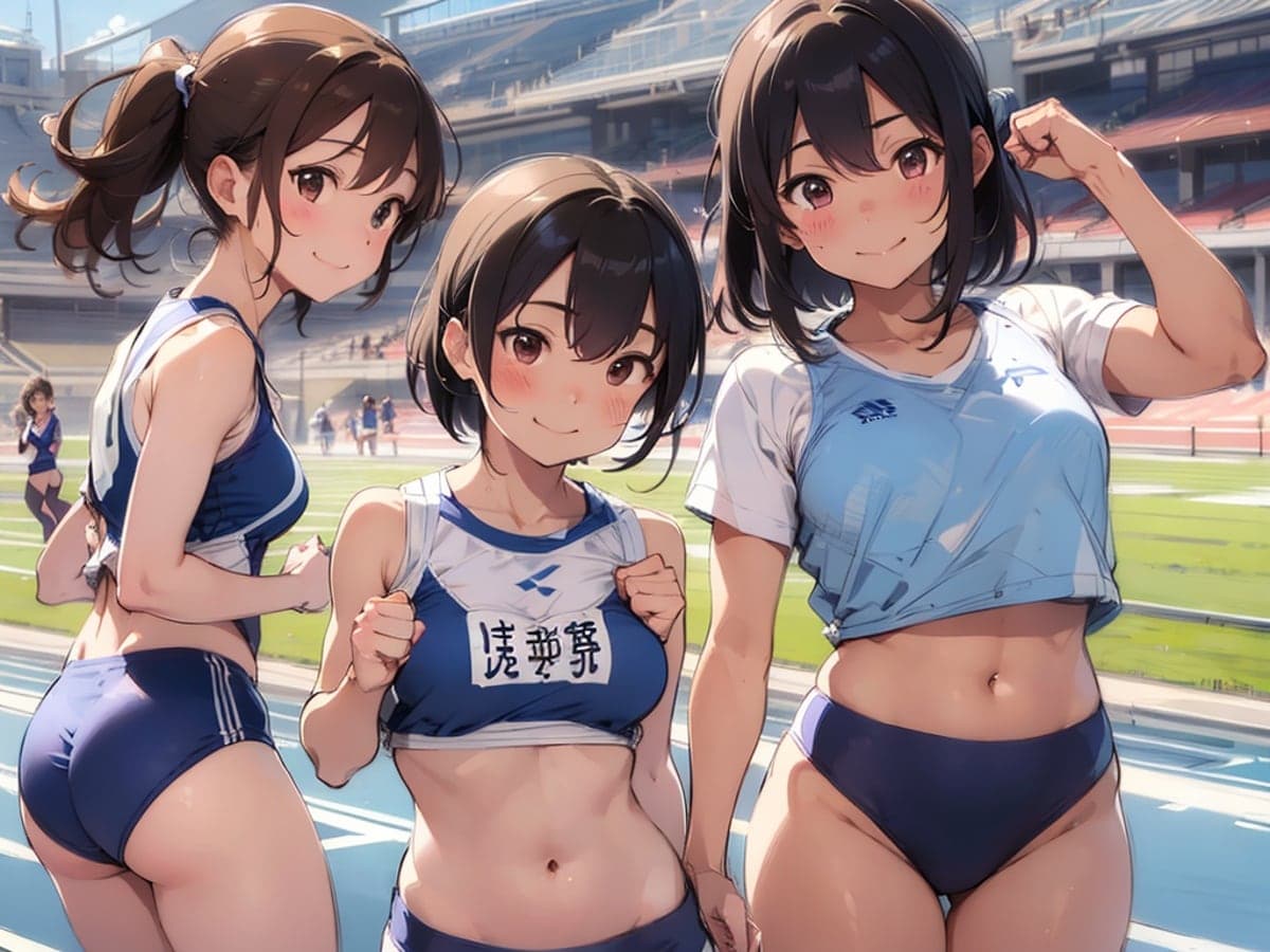 陸上競技×美少女のAIイラスト(4枚目)