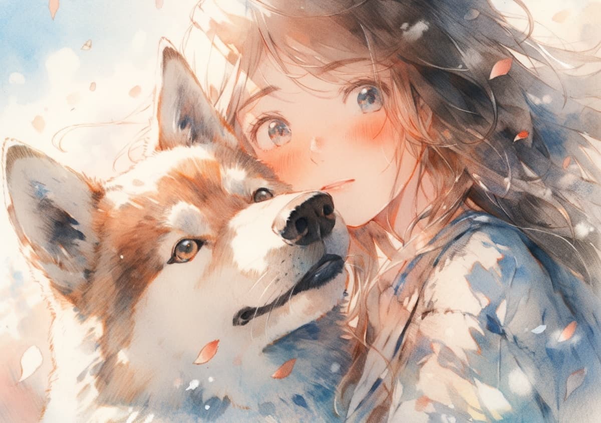水彩風のAIイラスト(4枚目)