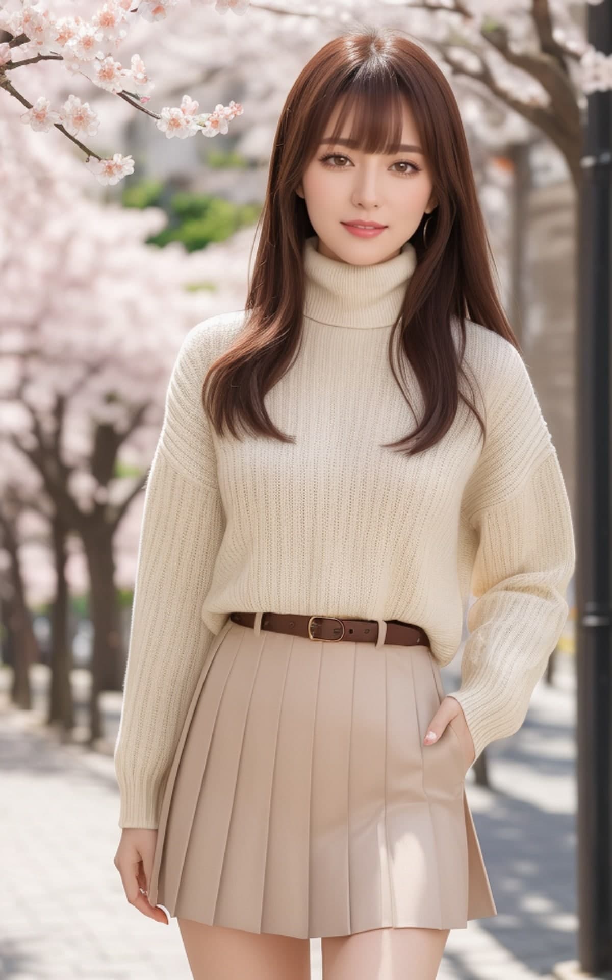 春のAI美女画像(1枚目)