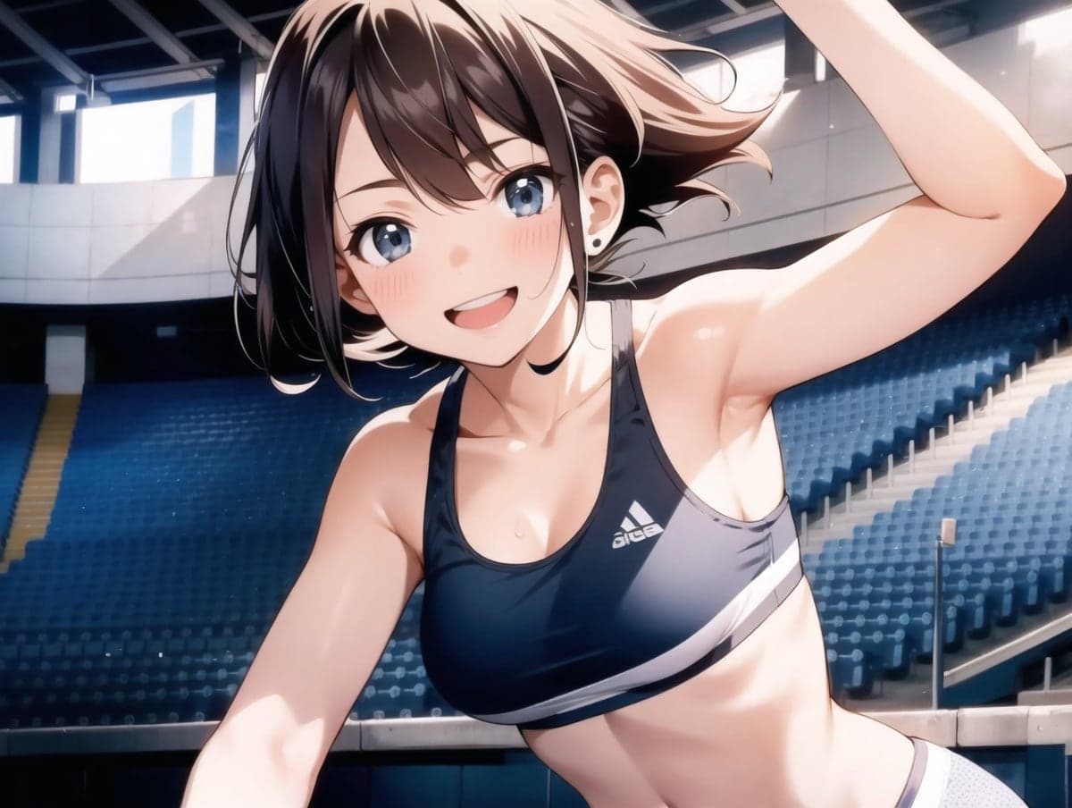 陸上競技×美少女のAIイラスト(3枚目)