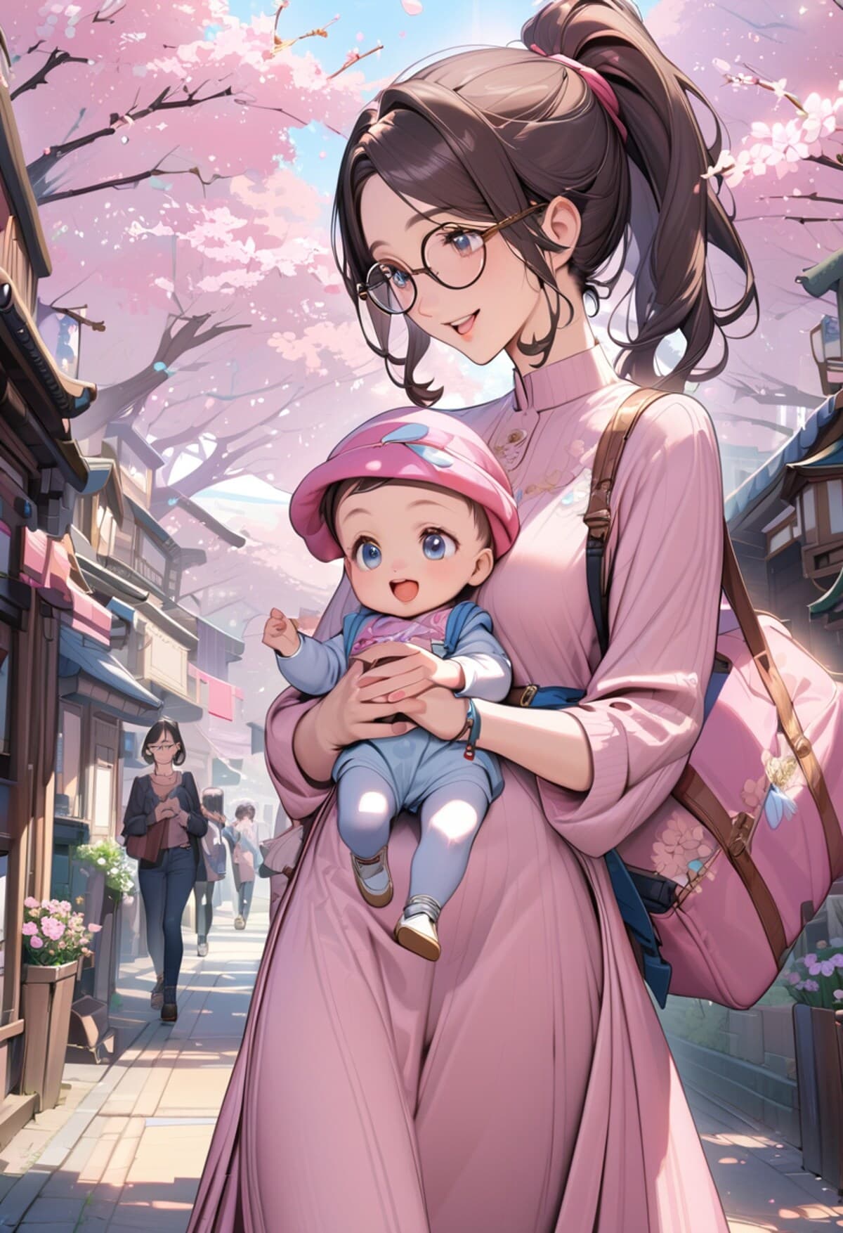 花見のAIイラスト(1枚目)